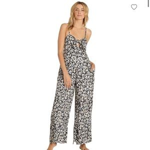 Billabong flowered jumpsuit